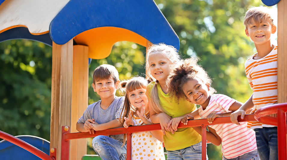Kids Playground Group Structure Posed (Playground in Sagecroft)