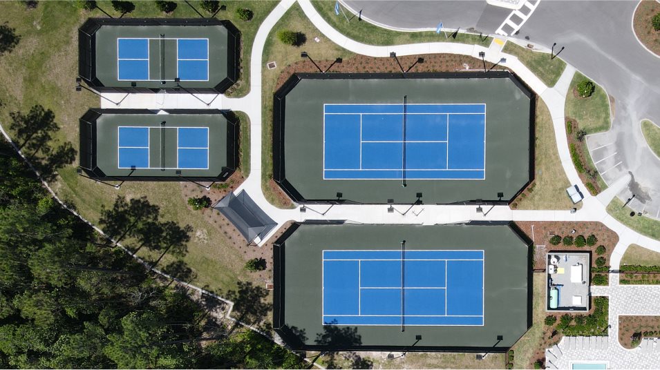 Stillwater pickleball courts from above