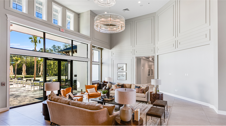 Stillwater clubhouse lobby seating