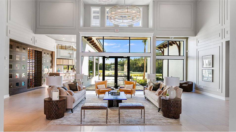 Stillwater clubhouse lobby and gathering area