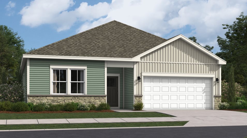 Exeter Exterior Rendering Craftsman