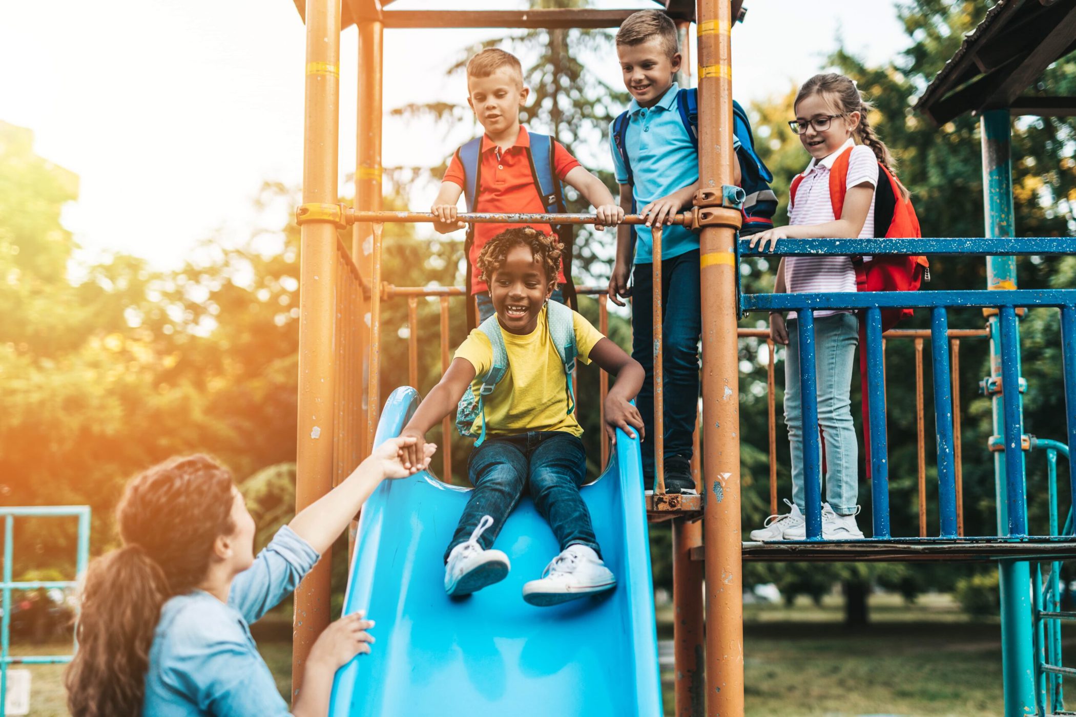 N Pic School Elementary Outdoors Playground Students