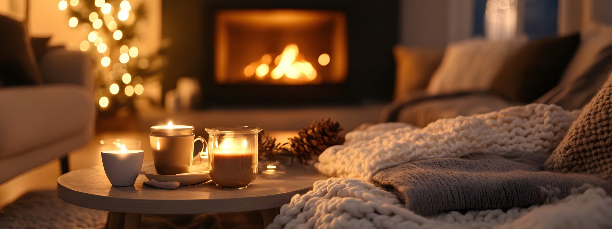 N Pic Holidays Christmas Cozy Living Room Fire AI