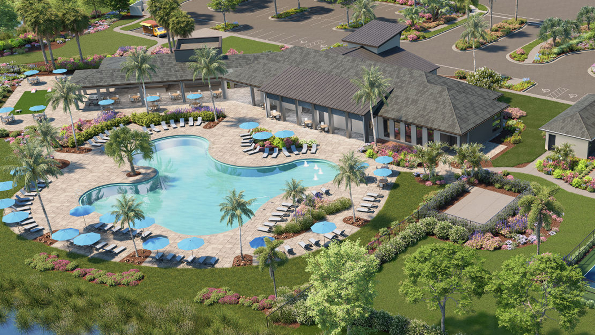 Aerial of Gatherpoint pool (Swimming Pool in Gatherpoint)