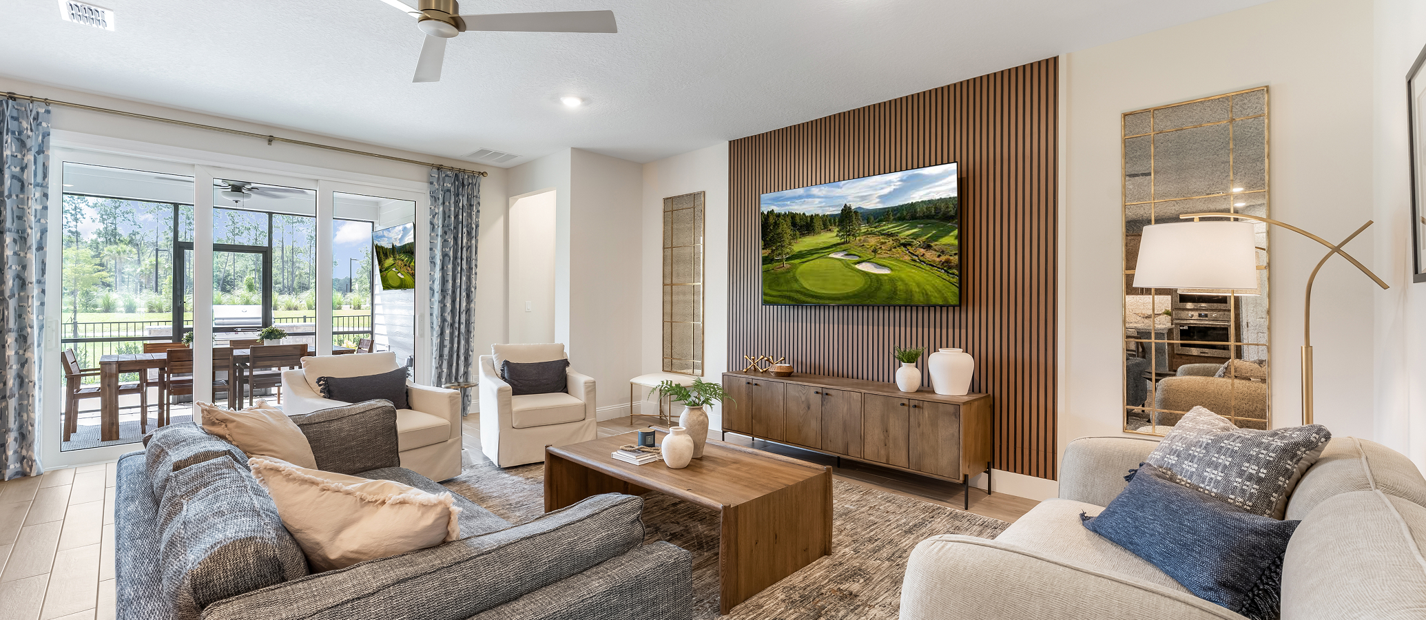 Nassau 3 Car Garage model or rendering, supplied by Lennar
