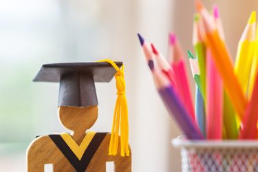 N Pic School Supplies Graduation Wooden Person Colored Pencils