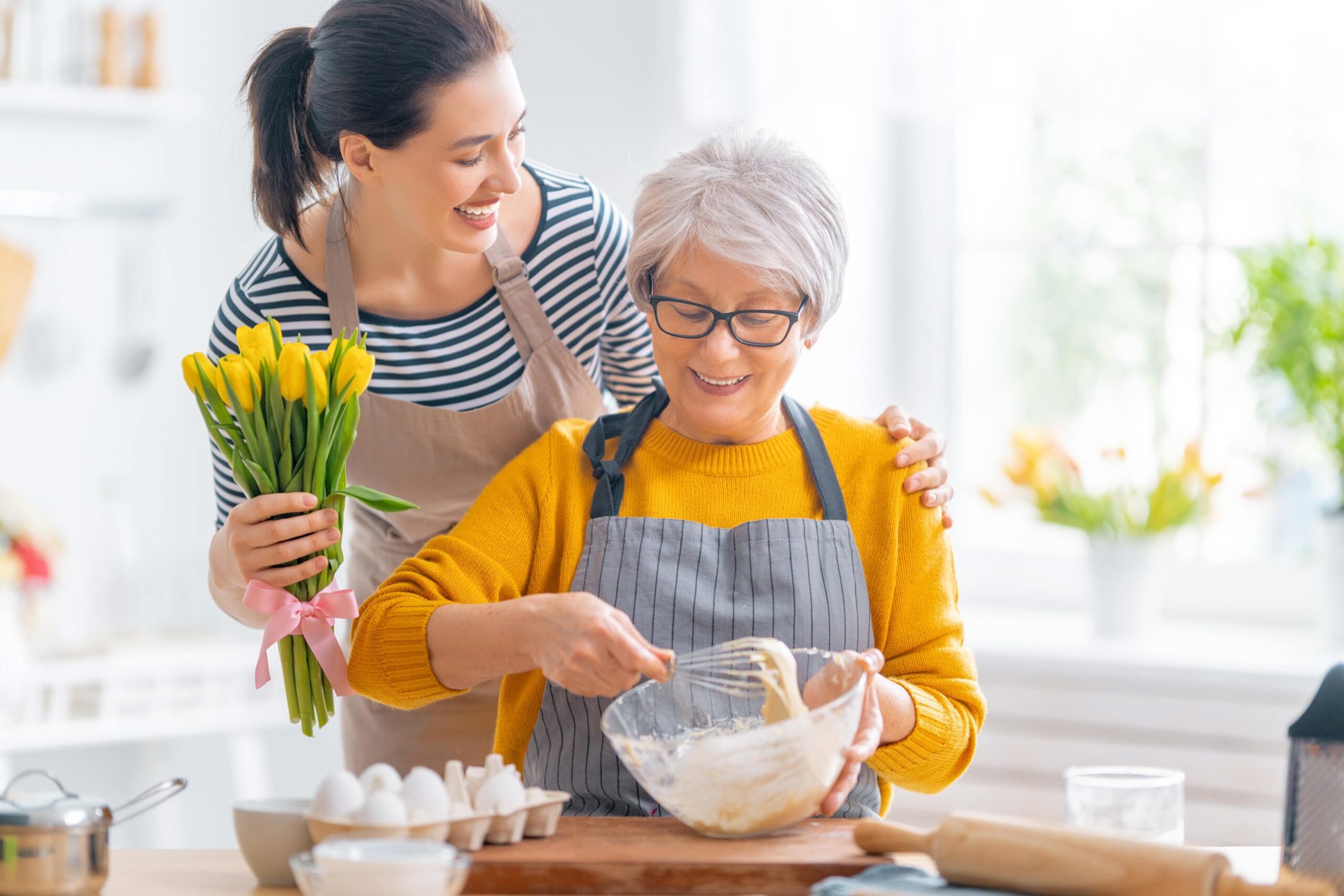 N Pic Mother Daughter Baking Flowers Mother