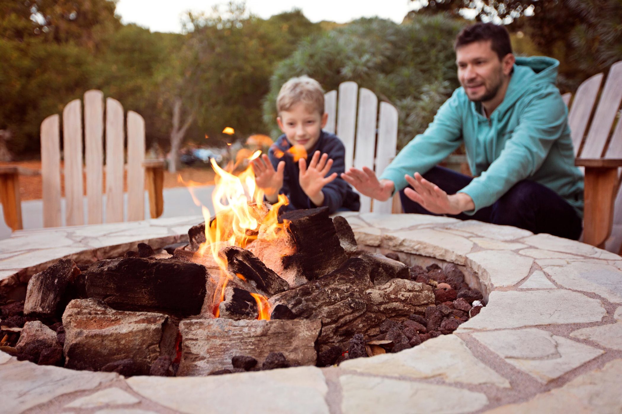 N Pic Family Outdoors Father Son Firepit
