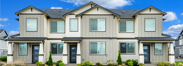 Exterior of multi-family home